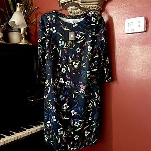 NWT J. Jill Botanical Floral Print Dress XS